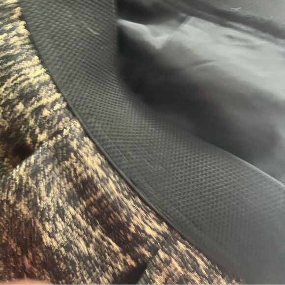 Lord & Taylor Black Gold Metallic Pleated Mini Skirt - Picture 4 of 8